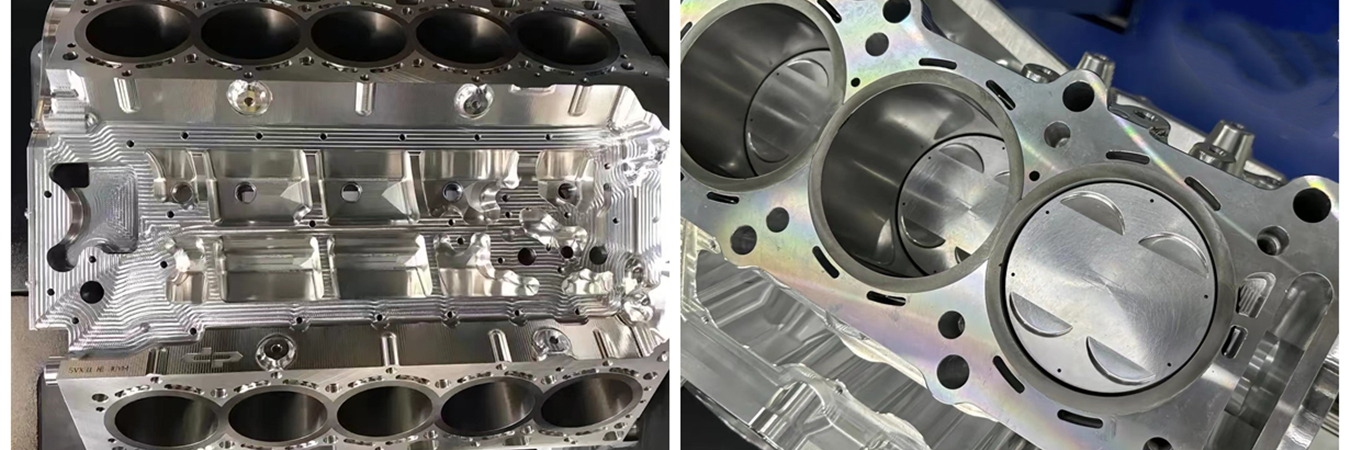 Usinage CNC 5 axes d'une culasse en aluminium pour applications automobiles Usinage 5 axes d'une culasse en aluminium, composant automobile de précision